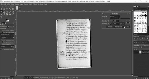 Reorienting with GIMP, Hippolyte Souvay, CC-BY-SA 2.0. Manuscript shown: Bibliothèque nationale de France. Département des Manuscrits, Français 30786 (Carrés de d’Hozier 557). Reorienting with GIMP, Hippolyte Souvay, CC-BY-SA 2.0. Manuscript shown: Bibliothèque nationale de France. Département des Manuscrits, Français 30786 (Carrés de d’Hozier 557).