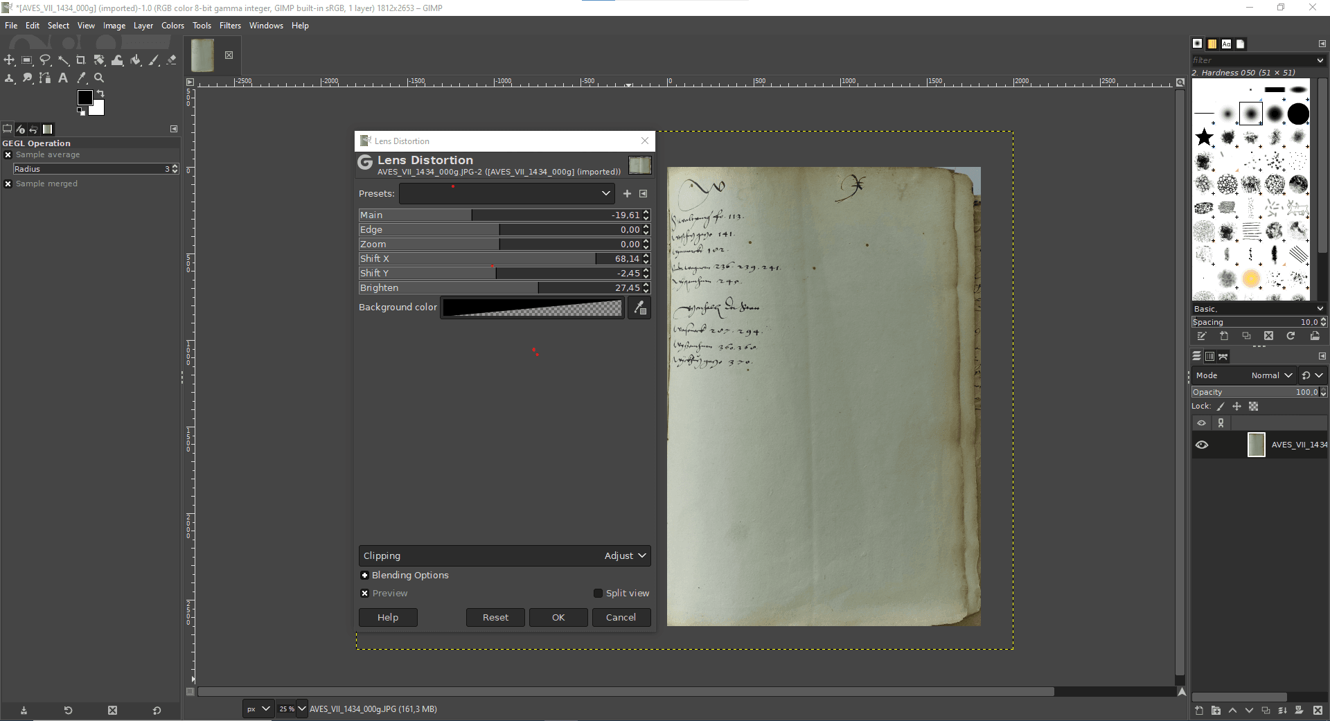 Dewarping with GIMP, Hippolyte Souvay, CC-BY-SA 2.0. Manuscript shown: Archives de la Ville et de l’Eurométropole de Strasbourg, VII 1434. Dewarping with GIMP, Hippolyte Souvay, CC-BY-SA 2.0. Manuscript shown: Archives de la Ville et de l’Eurométropole de Strasbourg, VII 1434.